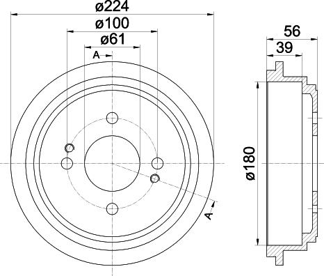 Pagid 61280 - Tamburo freno autozon.pro