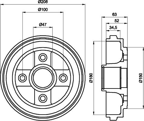 Pagid 61239 - Tamburo freno autozon.pro