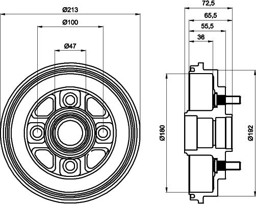 Pagid 61229 - Tamburo freno autozon.pro