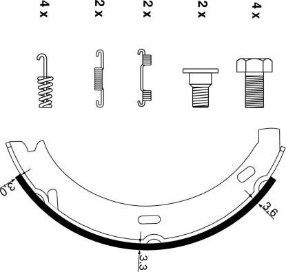 Pagid H9440 - Kit ganasce, Freno stazionamento autozon.pro