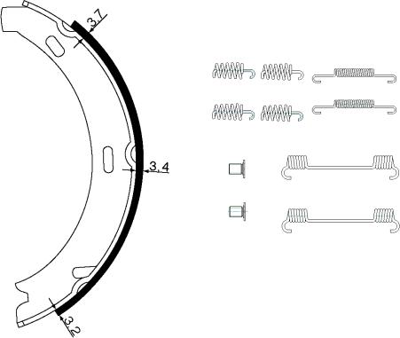 Pagid H9435 - Kit ganasce, Freno stazionamento autozon.pro