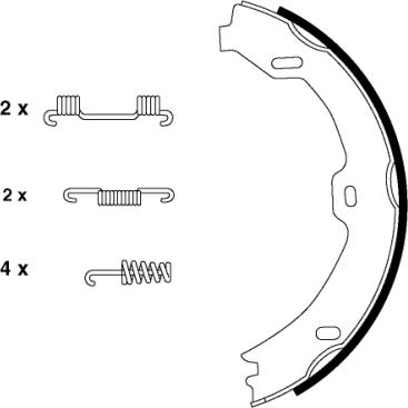 Pagid H9510 - Kit ganasce, Freno stazionamento autozon.pro