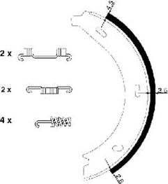 Pagid H9165 - Kit ganasce, Freno stazionamento autozon.pro