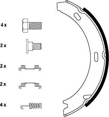 Pagid H8740 - Kit ganasce, Freno stazionamento autozon.pro