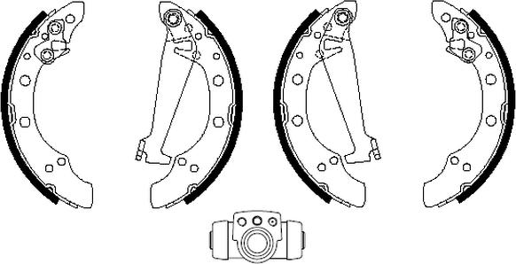 Pagid Q0980 - Kit ganasce freno autozon.pro