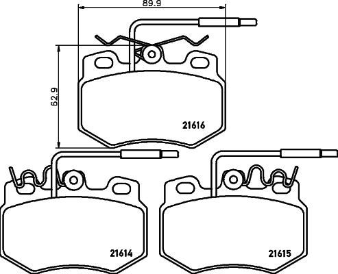 Pagid T5074 - Kit pastiglie freno, Freno a disco autozon.pro