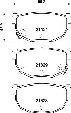 Pagid T0028 - Kit pastiglie freno, Freno a disco autozon.pro