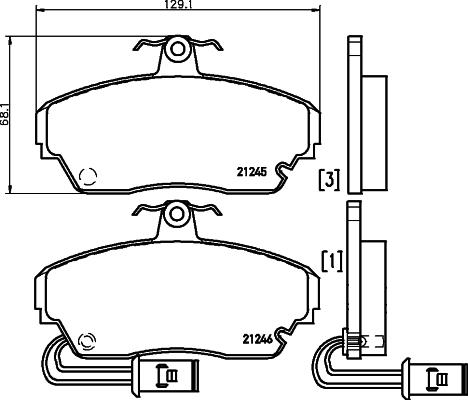 Pagid T0368 - Kit pastiglie freno, Freno a disco autozon.pro