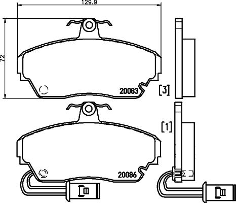 Pagid T0372 - Kit pastiglie freno, Freno a disco autozon.pro