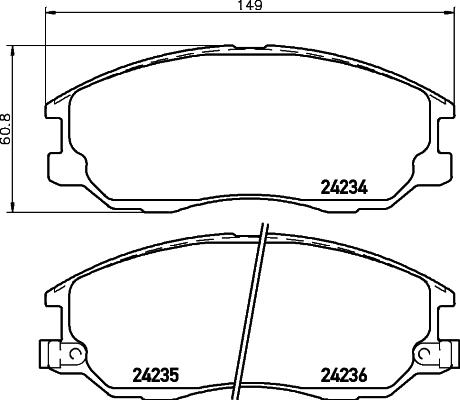 Pagid T1524 - Kit pastiglie freno, Freno a disco autozon.pro