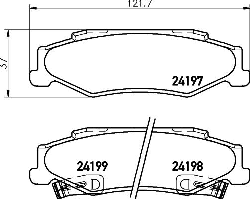 Akebono ACT732 - Kit pastiglie freno, Freno a disco autozon.pro