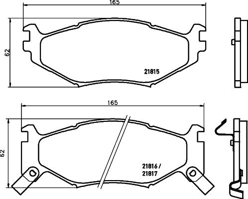 Pagid T1129 - Kit pastiglie freno, Freno a disco autozon.pro