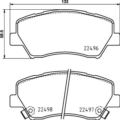 Pagid T2587 - Kit pastiglie freno, Freno a disco autozon.pro