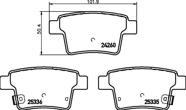 Pagid T2005 - Kit pastiglie freno, Freno a disco autozon.pro