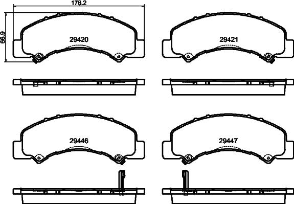 Pagid T2809 - Kit pastiglie freno, Freno a disco autozon.pro