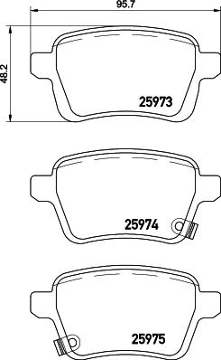 Akebono EUR1722 - Kit pastiglie freno, Freno a disco autozon.pro