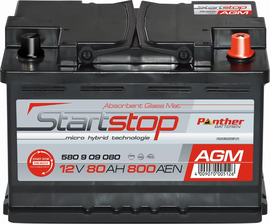 PANTHER SB.580909080n - Batteria avviamento autozon.pro