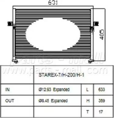 Parts-Mall PXNCA-064 - Condensatore, Climatizzatore autozon.pro