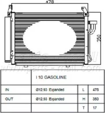 Parts-Mall PXNCA-100 - Condensatore, Climatizzatore autozon.pro