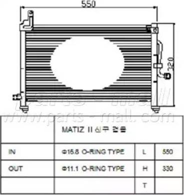 Parts-Mall PXNCC-006 - Condensatore, Climatizzatore autozon.pro