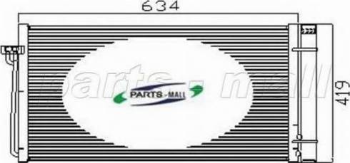 Parts-Mall PXNCV-006 - Condensatore, Climatizzatore autozon.pro