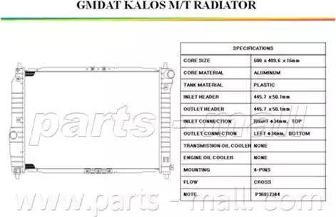 Parts-Mall PXNDC-025 - Radiatore, Raffreddamento motore autozon.pro