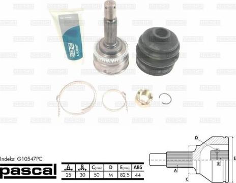 Pascal G10547PC - Kit giunti, Semiasse autozon.pro