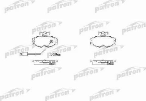 Patron PBP915 - Kit pastiglie freno, Freno a disco autozon.pro