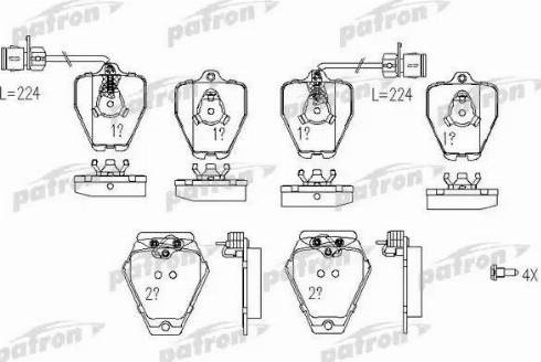 Patron PBP985 - Kit pastiglie freno, Freno a disco autozon.pro