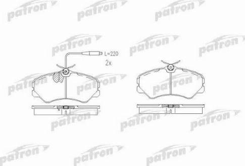 Patron PBP510 - Kit pastiglie freno, Freno a disco autozon.pro