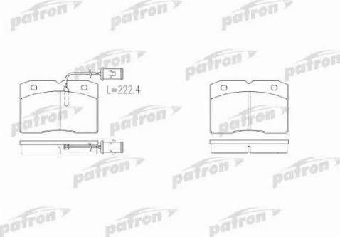 Patron PBP655 - Kit pastiglie freno, Freno a disco autozon.pro