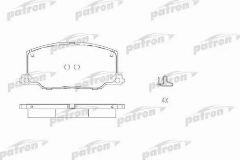 Patron PBP602 - Kit pastiglie freno, Freno a disco autozon.pro