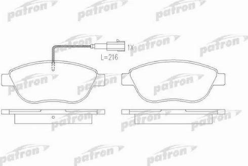 Patron PBP7009 - Kit pastiglie freno, Freno a disco autozon.pro