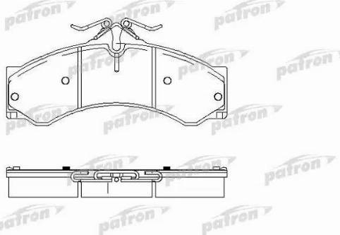 Patron PBP1043 - Kit pastiglie freno, Freno a disco autozon.pro