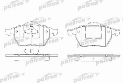 Patron PBP1055 - Kit pastiglie freno, Freno a disco autozon.pro