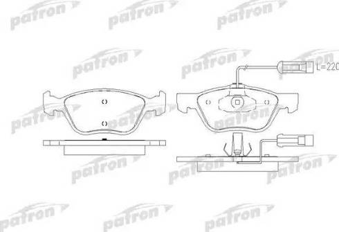 Patron PBP1299 - Kit pastiglie freno, Freno a disco autozon.pro