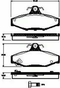 Akebono AN-8024K - Kit pastiglie freno, Freno a disco autozon.pro