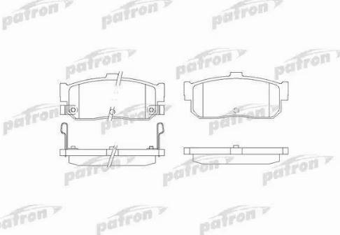 Patron PBP1104 - Kit pastiglie freno, Freno a disco autozon.pro