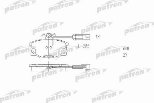 Patron PBP370 - Kit pastiglie freno, Freno a disco autozon.pro