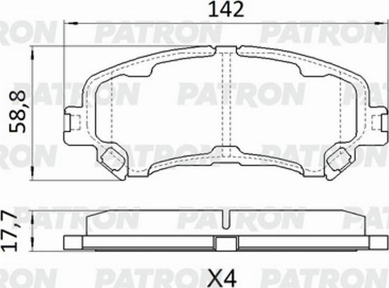 Patron PBP246 - Kit pastiglie freno, Freno a disco autozon.pro