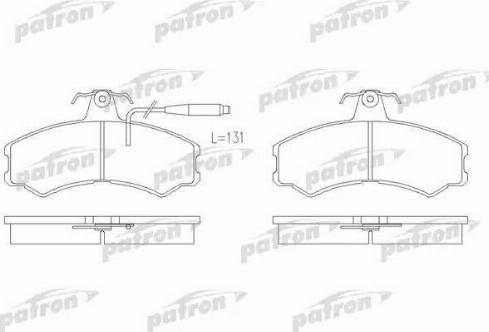 Patron PBP287 - Kit pastiglie freno, Freno a disco autozon.pro