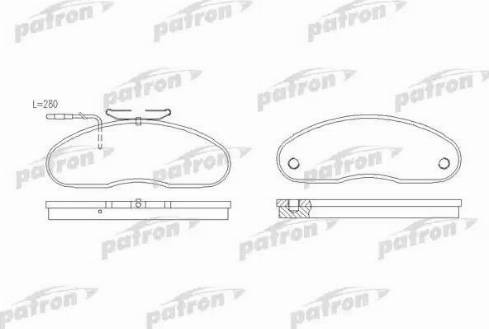 Patron PBP791 - Kit pastiglie freno, Freno a disco autozon.pro