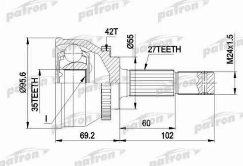 Patron PCV9094 - Kit giunti, Semiasse autozon.pro