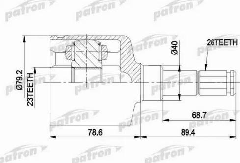 Patron PCV4014 - Kit giunti, Semiasse autozon.pro