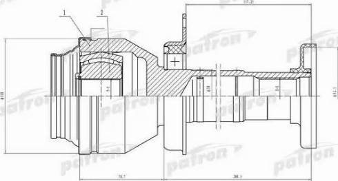 Patron PCV4841 - Kit giunti, Semiasse autozon.pro