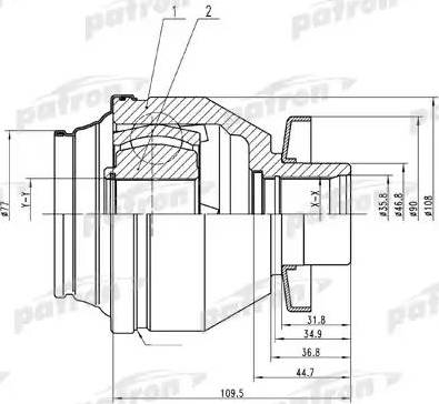 Patron PCV4843 - Kit giunti, Semiasse autozon.pro