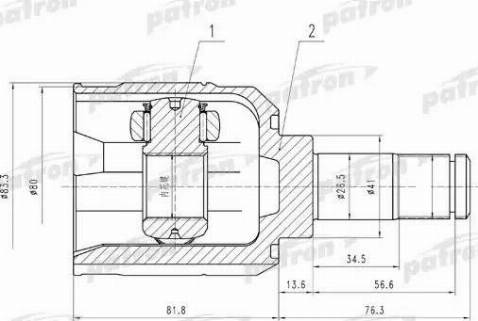 Patron PCV5008 - Kit giunti, Semiasse autozon.pro