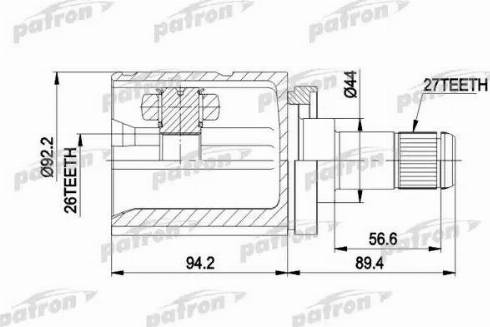 Patron PCV5003 - Kit giunti, Semiasse autozon.pro