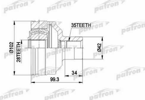 Patron PCV5013 - Kit giunti, Semiasse autozon.pro