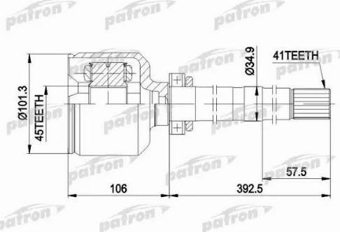 Patron PCV5012 - Kit giunti, Semiasse autozon.pro